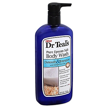 Dr. Teal&#39;s&reg; Detoxify & Energize 24 oz. Pure Epsom Salt Body Wash with Ginger & Clay. View a larger version of this product image.