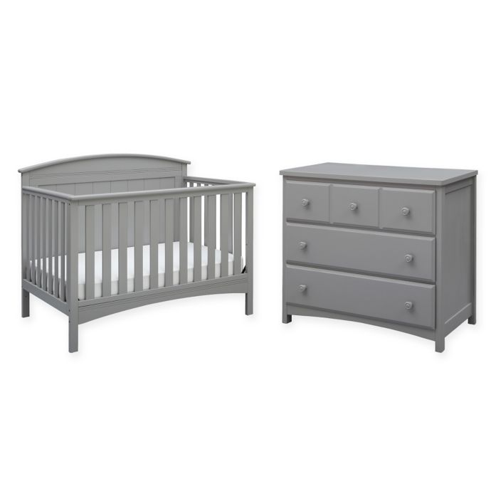 Delta Children Archer Nursery Furniture Collection In Grey Bed