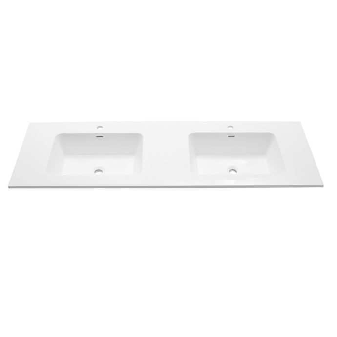 Versastone 63-Inch Dual Sink Vanity Top in White | Bed Bath & Beyond