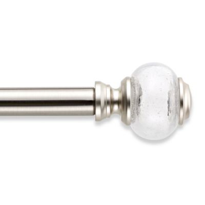 Cambria Casuals Bubble Glass Doorknob Adjustable Curtain Rod Set