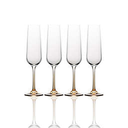 Mikasa® Gianna Ombre Amber Champagne Flutes (Set of 4)
