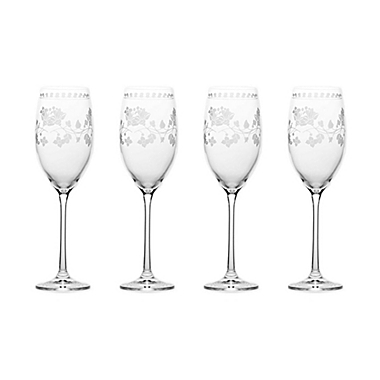 SN101/007  4 piece set Mikasa Champagne Fluted Full Lead Crystal 