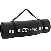 Exercise Mat with Carry Strap in Black