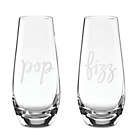 Alternate image 0 for kate spade new york Two of a Kind&trade; "Pop" and "Fizz" Stemless Champagne Glasses (Set of 2)