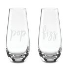 Alternate image 0 for kate spade new york Two of a Kind&trade; "Pop" and "Fizz" Stemless Champagne Glasses (Set of 2)