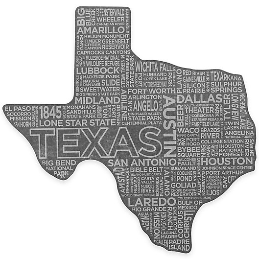 Alternate image 1 for Top Shelf Living Texas Etched Slate Cheese Board