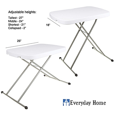 Everyday Home 27-Inch Folding Table in White. View a larger version of this product image.