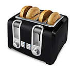 Alternate image 1 for Black & Decker&trade; 4-Slice Toaster in Black