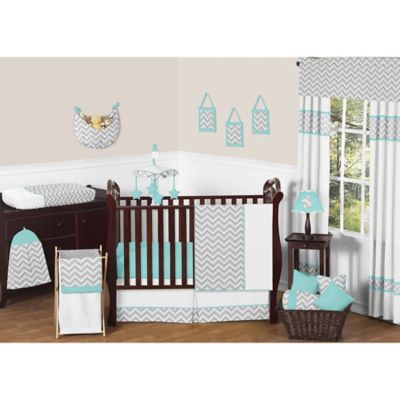 chevron crib set