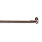 Cambria&reg; Blockout 5/8&rdquo; Diameter Simple Plate Single Curtain Rod Set in Brushed Nickel
