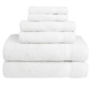 Nestwell&reg; Hygro Cotton Solid 6-Piece Towel Set in White