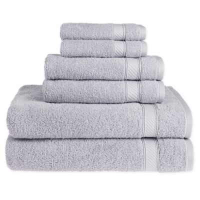 Nestwell&trade; Hygro Cotton Solid 6-Piece Towel Set in Chrome/Grey