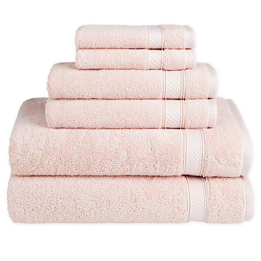 Alternate image 1 for Nestwell™ Hygro Cotton Solid 6-Piece Towel Set in Blush Peony