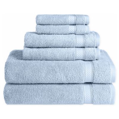 Nestwell&reg; Hygro Cotton Solid 6-Piece Towel Set in Blue Fog
