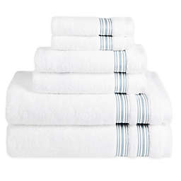 Nestwell™ Hygro Fashion Stripe 6-Piece Towel Set in Arona Blue