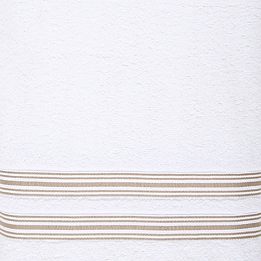 Nestwell&trade; Hygro Fashion Stripe Bath Sheet in Feather Tan. View a larger version of this product image.