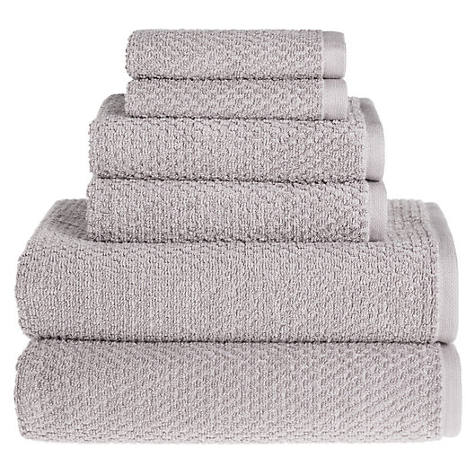 Alternate image 1 for Wild Sage™ Savannah Cotton 6-Piece Towel Set in Lunar Rock Grey