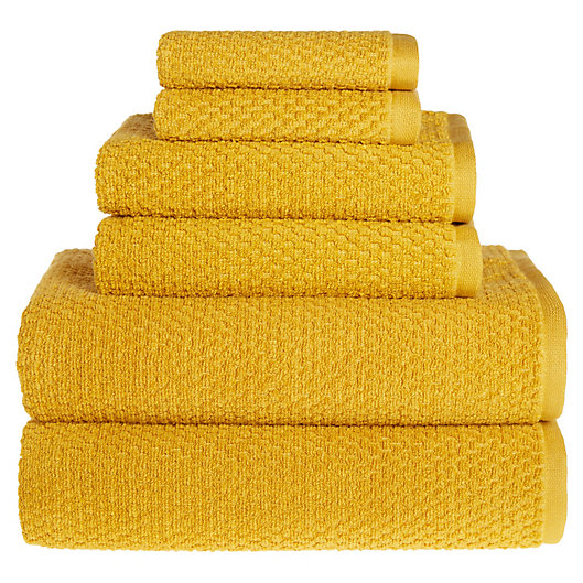 Alternate image 1 for Wild Sage™ Savannah Cotton 6-Piece Towel Set in Yolk Yellow