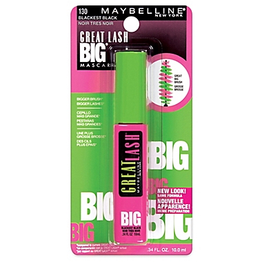 Maybelline Great Lash&reg; Big&reg; Washable Mascara in Blackest Black. View a larger version of this product image.