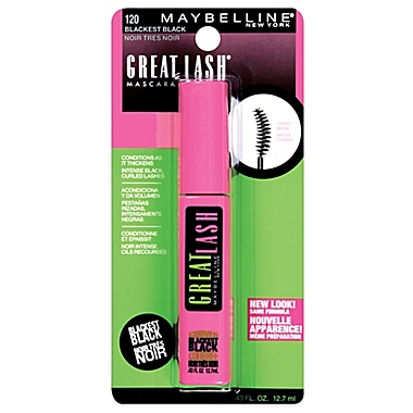 Maybelline&reg; Great Lash&reg; Curved Brush Washable Mascara in Blackest Black. View a larger version of this product image.