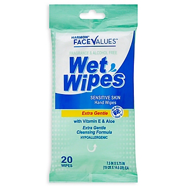 Harmon&reg; Face Values&trade; 20-Count Wet Wipes in Sensitive Fragrance-Free. View a larger version of this product image.