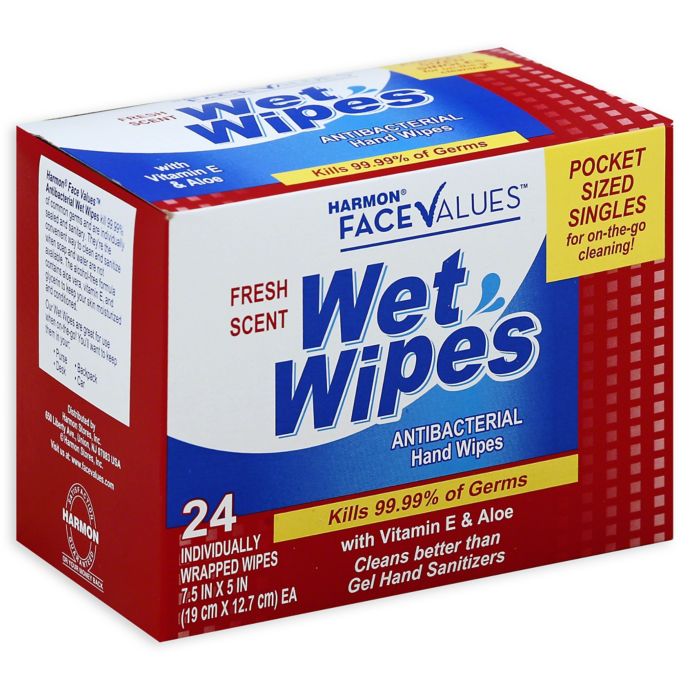 Harmon® Face Values™ 24-Count Single Wet Wipes | Bed Bath ...