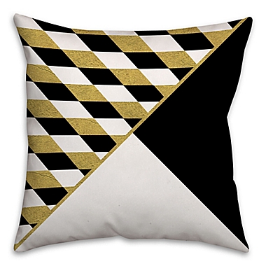 Diamond and Triangle Pattern Throw Pillow in Cream/Multi. View a larger version of this product image.