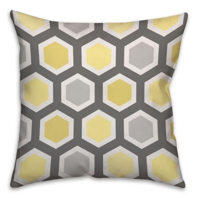 yellow and grey throw pillows