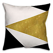 Asymmetrical Color Block Square Throw Pillow in Black/Multi