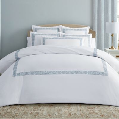 Wamsutta Hotel Triple Baratta Stitch Full Queen Comforter Set In Silver Accuweather Shop