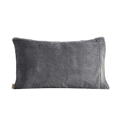 UGG&reg; Polar Faux Fur Standard/Queen Pillowcase in Charcoal. View a larger version of this product image.