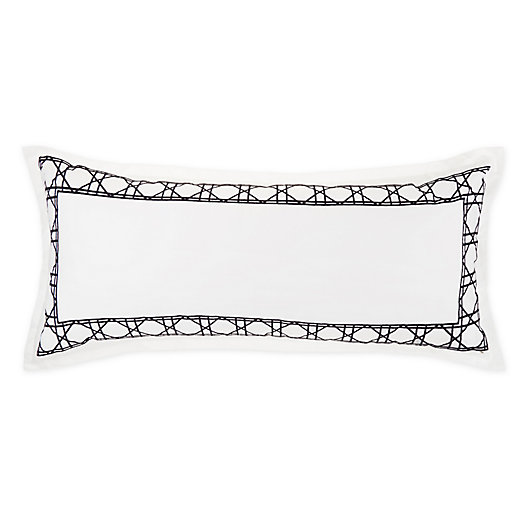 Alternate image 1 for Wamsutta® Atlantis Embroidered Lumbar Pillow in Black