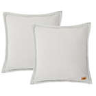 Alternate image 0 for UGG&reg; Coco Luxe Square Throw Pillows in Glacier Grey (Set of 2)