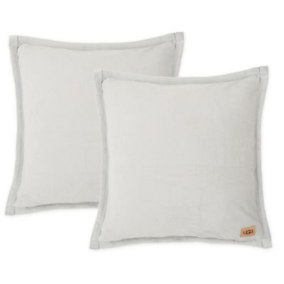 UGG&reg; Coco Luxe Square Throw Pillows in Glacier Grey (Set of 2)