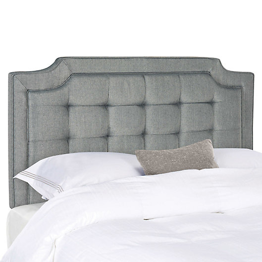 Safavieh Sapphire Tufted Linen King, Linen Tufted Headboard Bedroom