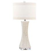 Safavieh Shelley Table Lamp in White with Off-White Cotton Drum Shade