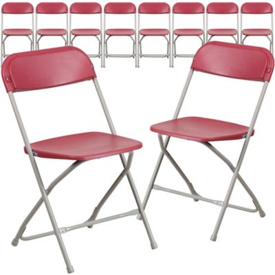 10 folding chairs