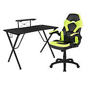 Flash Furniture Gaming Desk and Chair Set with Cup Holder