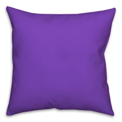 Solid Color Square Throw Pillow in Purple
