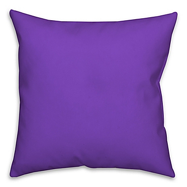Solid Color Square Throw Pillow in Purple. View a larger version of this product image.