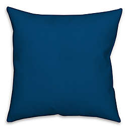 Solid Color Square Throw Pillow in Navy