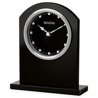Bulova Ebony Crystal Table Clock. View a larger version of this product image.