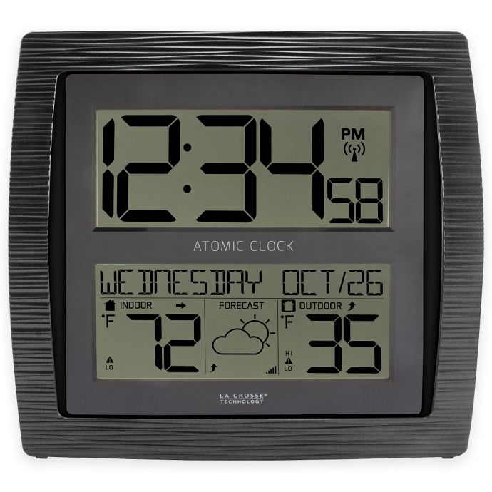 La Crosse Technology Curved Atomic Wall Clock with In/Outdoor