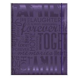 "Family Forever" 100-Photo Embossed Photo Album in Purple