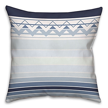 Sea Level Gradient Chevron Square Throw Pillow in Blue/White. View a larger version of this product image.