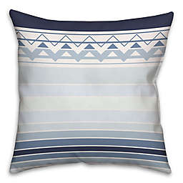 Sea Level Gradient Chevron Square Throw Pillow in Blue/White