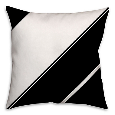 Angled Stripes Throw Pillow in Black/White. View a larger version of this product image.