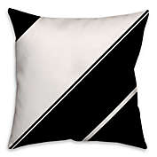 Angled Stripes Throw Pillow in Black/White