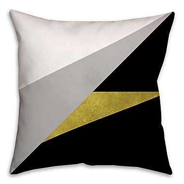 Gold Embellished Block Square Throw Pillow. View a larger version of this product image.