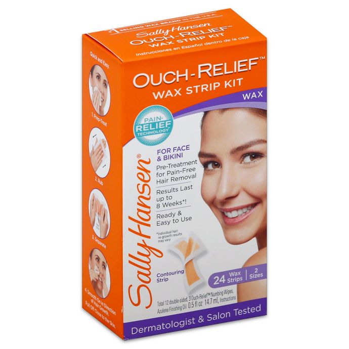 Sally Hansen Ouch Relief 24 Count Wax Strip Kit For Face